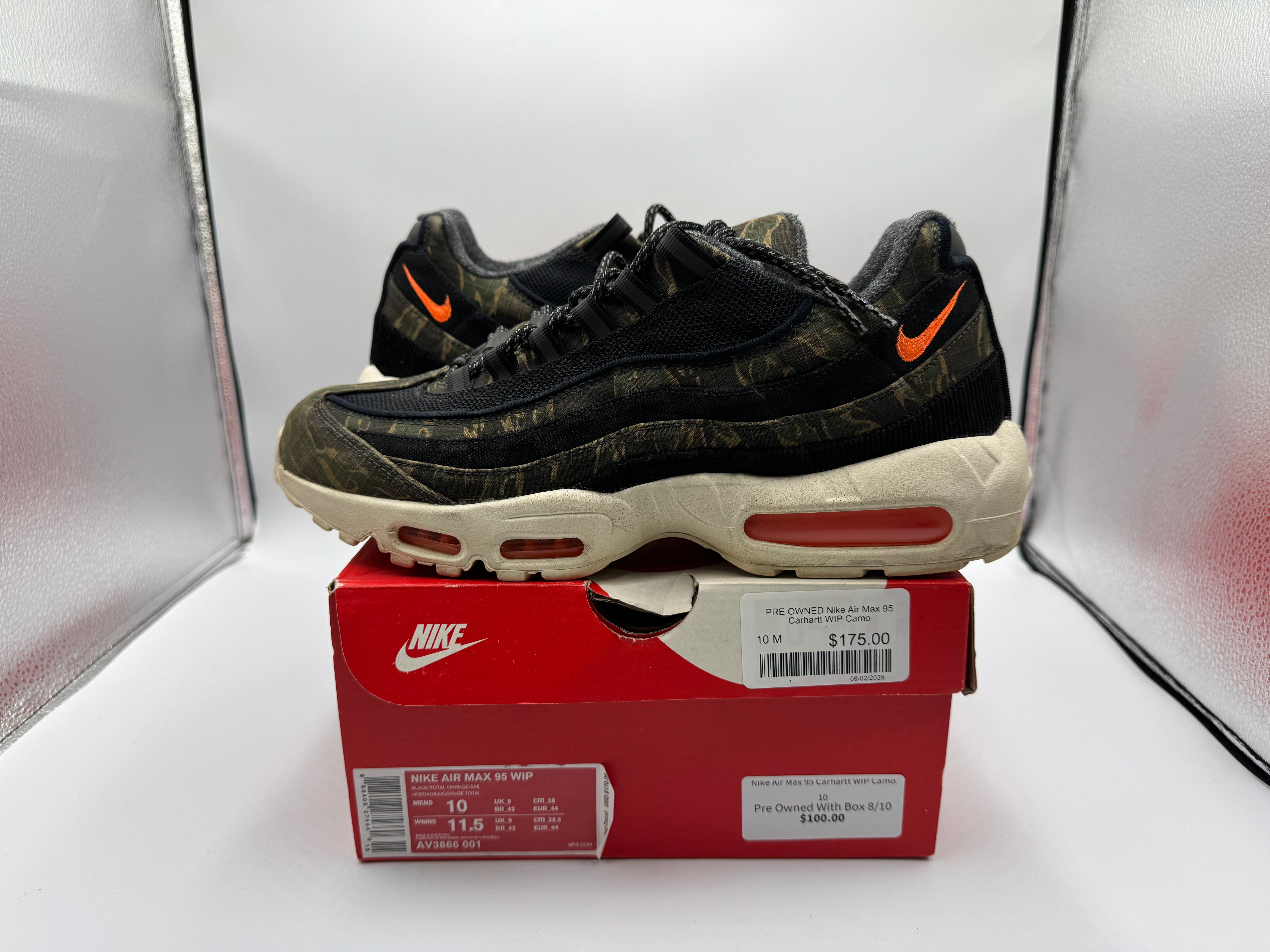 PRE OWNED Nike Air Max 95 Carhartt WIP Camo