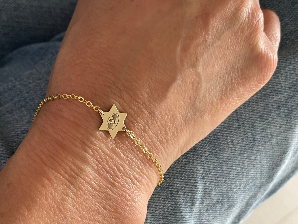 You are in Our Hearts Magen David Classic Bracelet