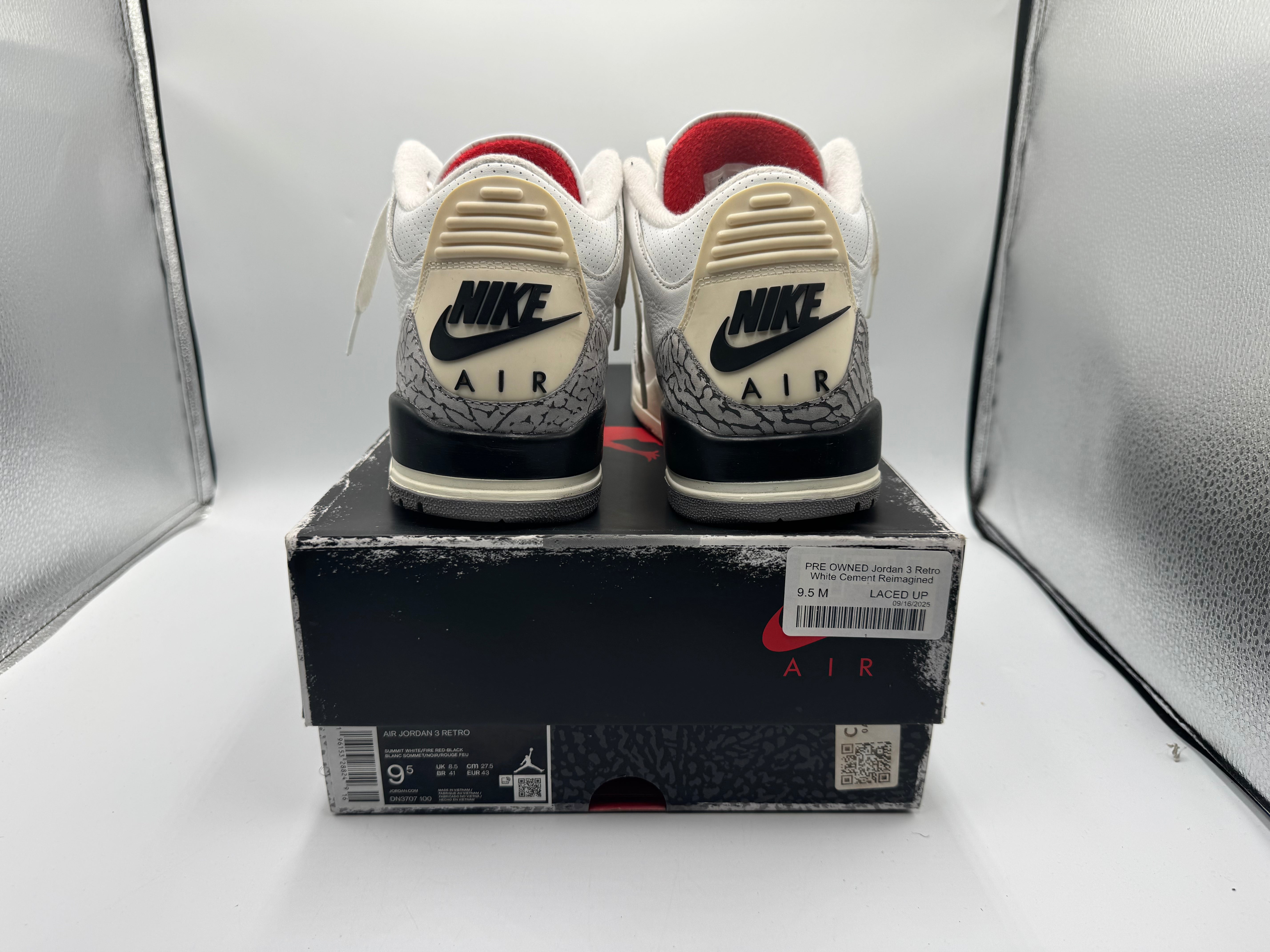 PRE OWNED Jordan 3 Retro White Cement Reimagined