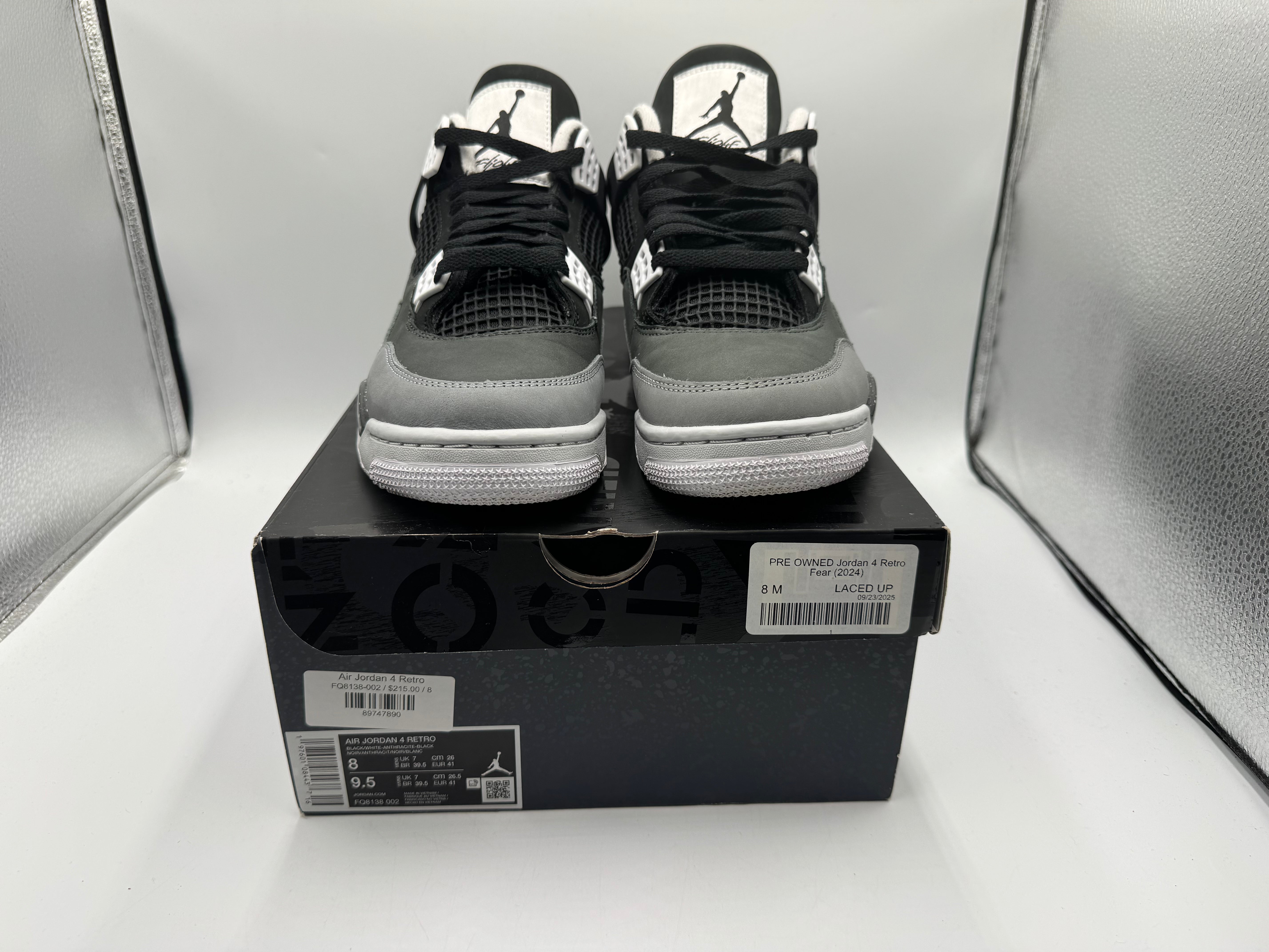 PRE OWNED Jordan 4 Retro Fear (2024)