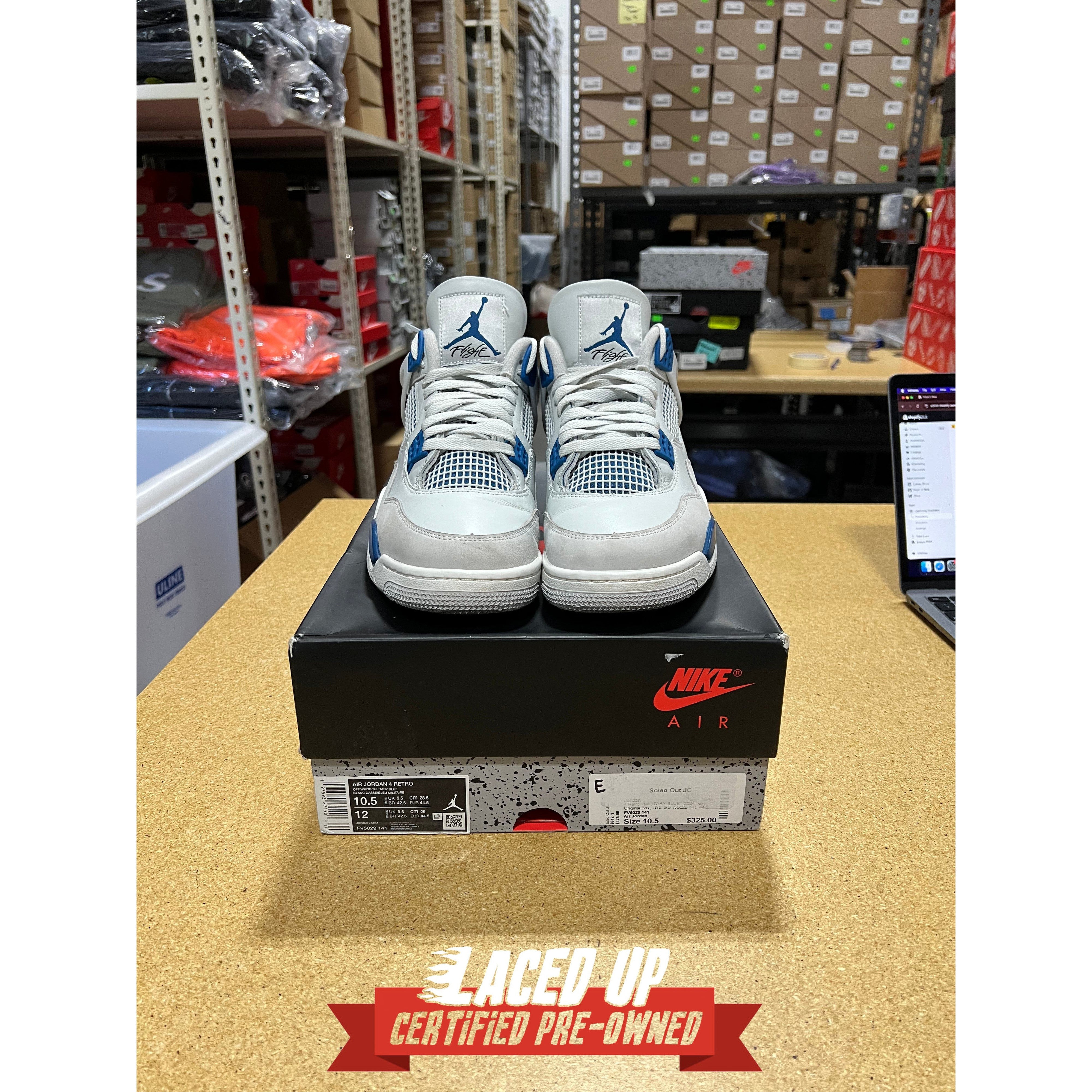PRE OWNED Jordan 4 Retro Military Blue (2024)