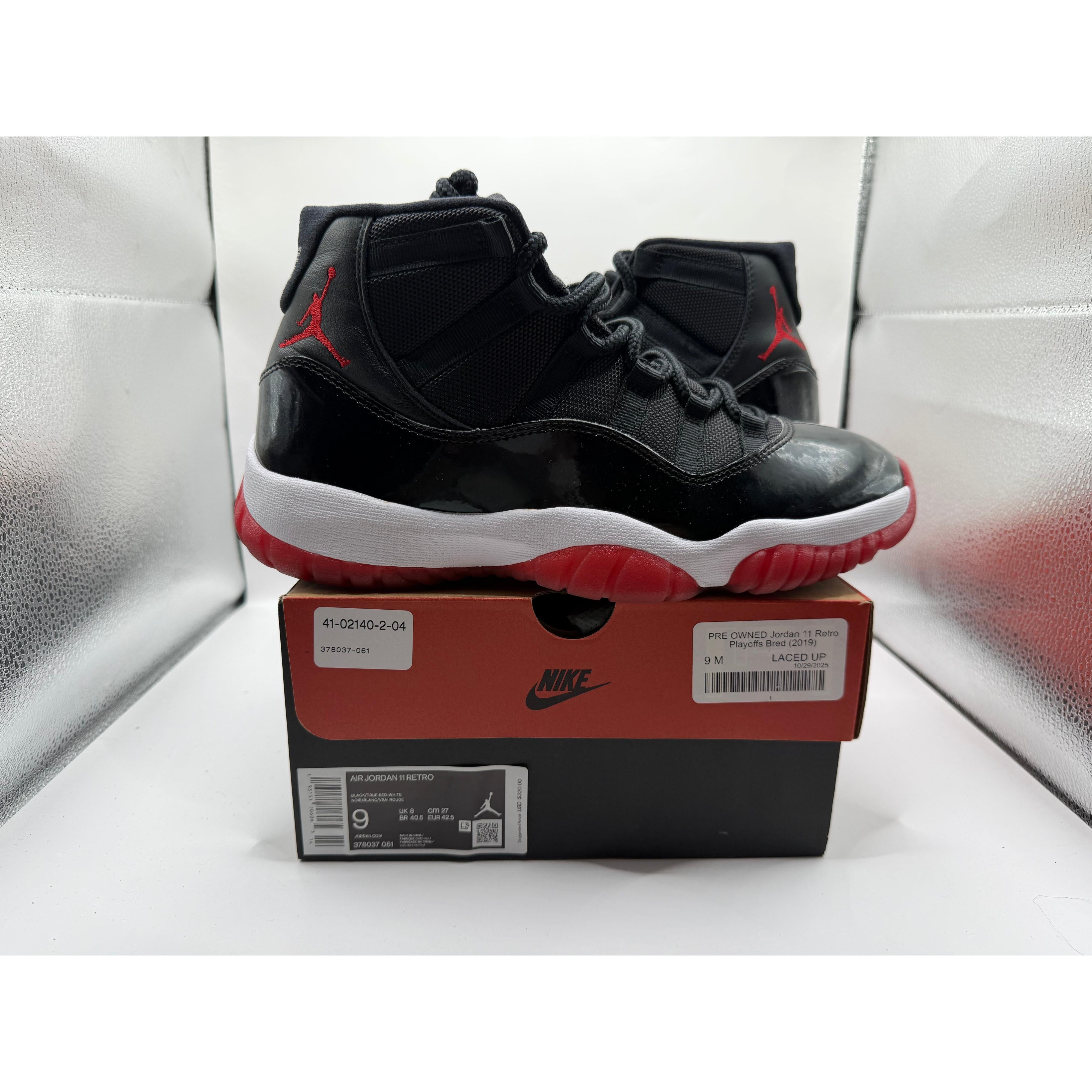 PRE OWNED Jordan 11 Retro Playoffs Bred (2019)