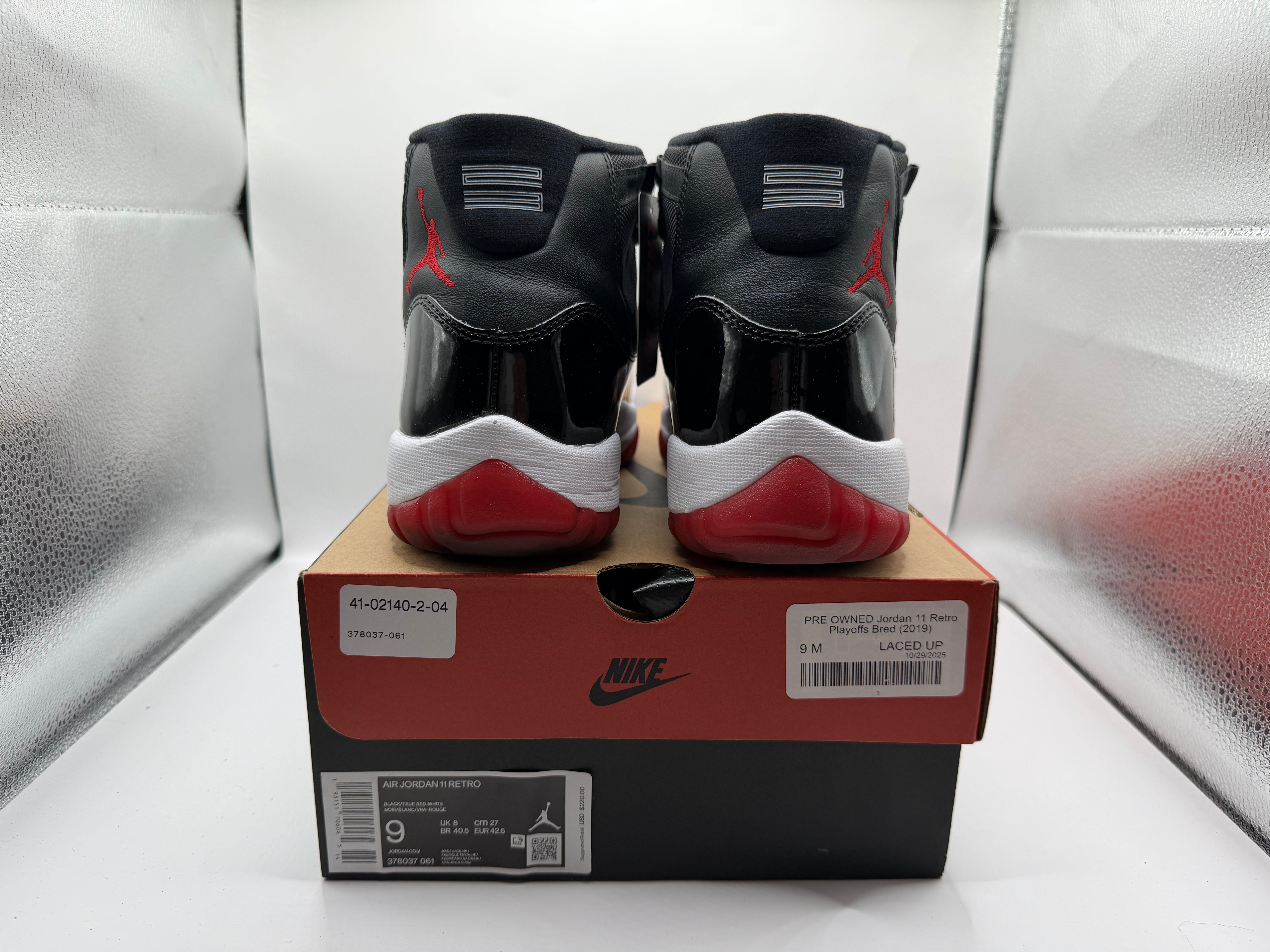 PRE OWNED Jordan 11 Retro Playoffs Bred (2019)