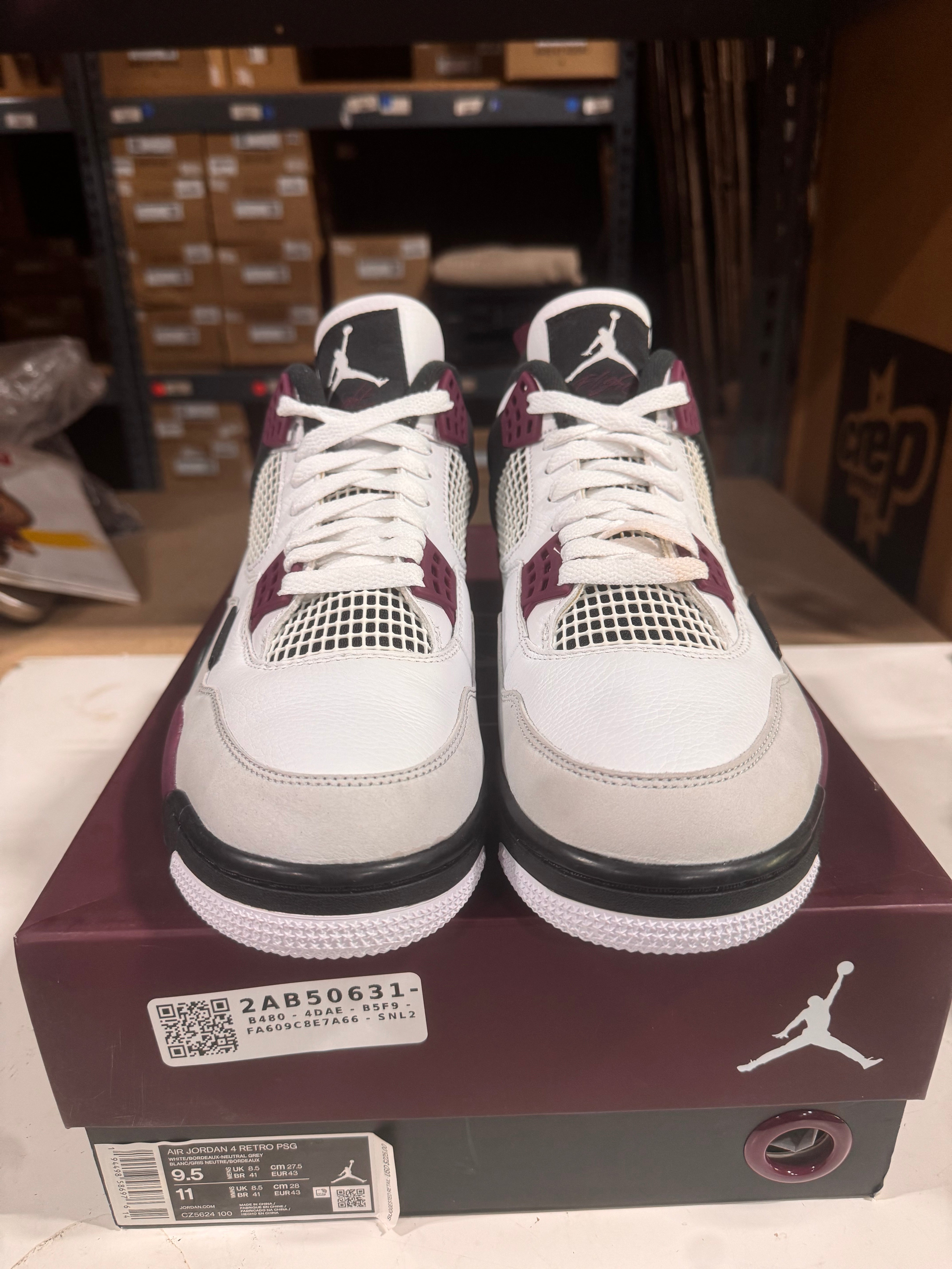 PRE OWNED Jordan 4 Retro PSG Paris Saint-Germain *Conditional*