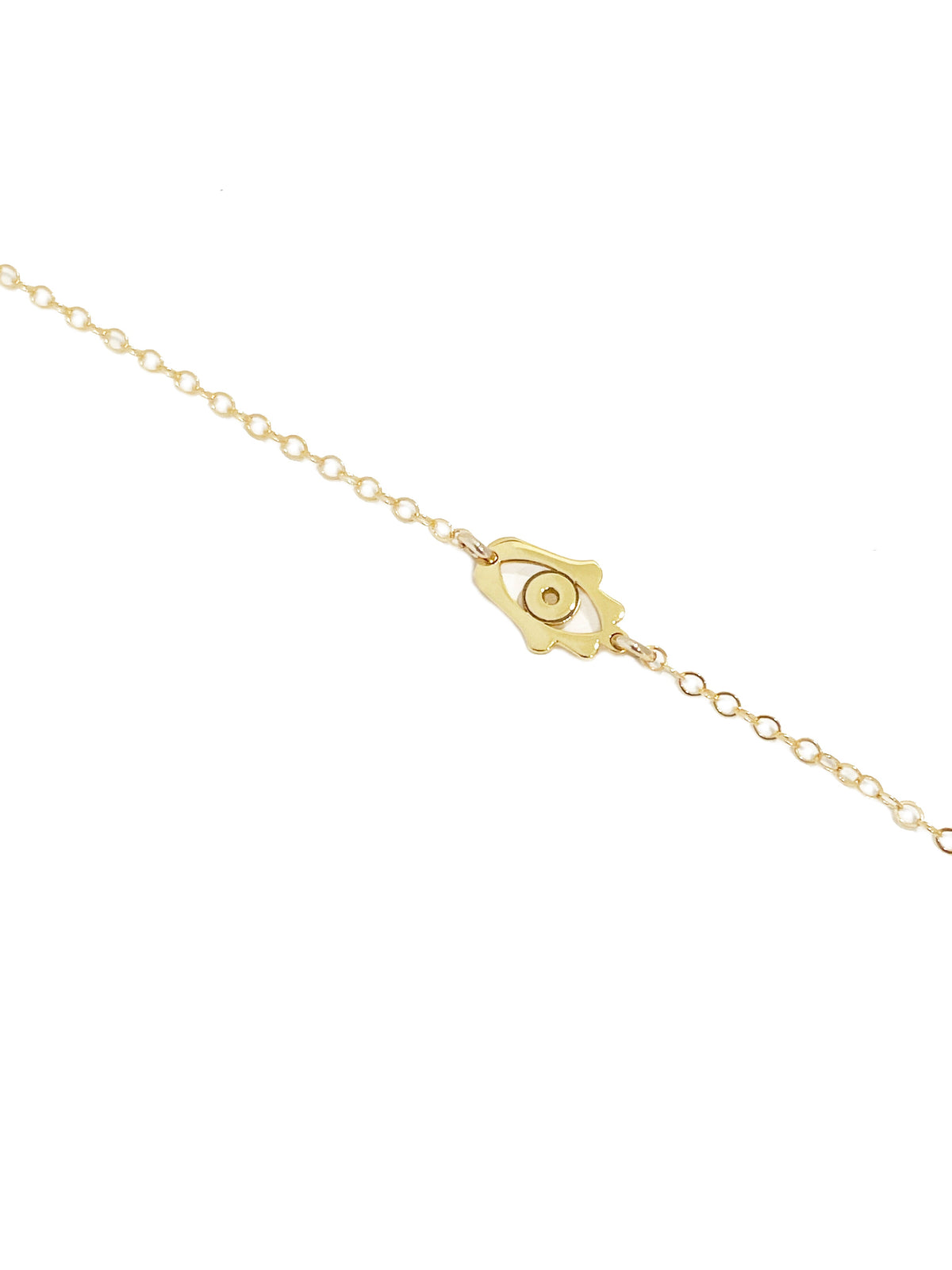 Mini Hamsa Evil Eye Necklace