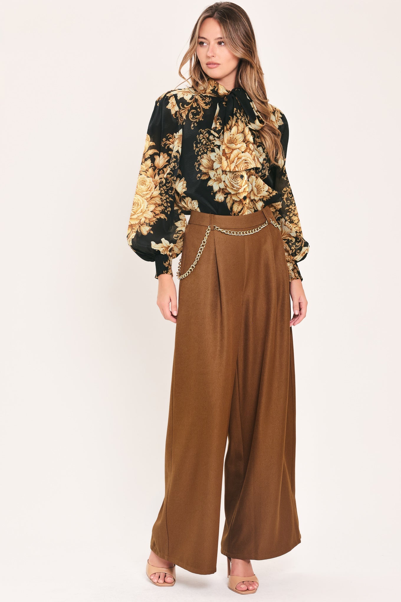 MOONLIT GARDEN BOW TIE BLOUSE