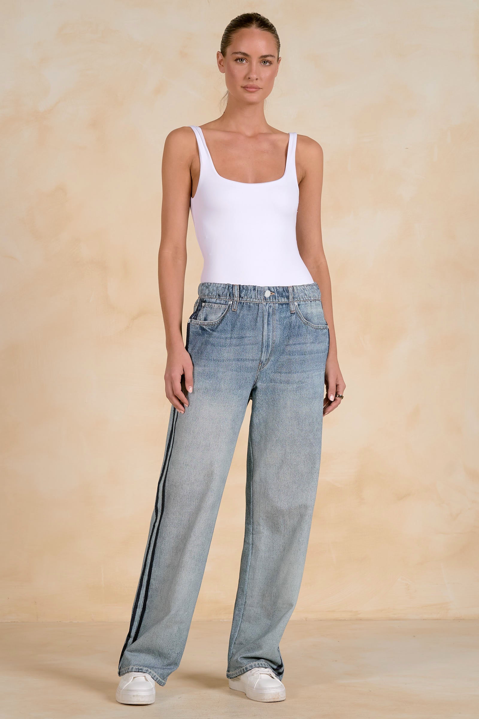 Jojo Denim Track Sweatpants Blue
