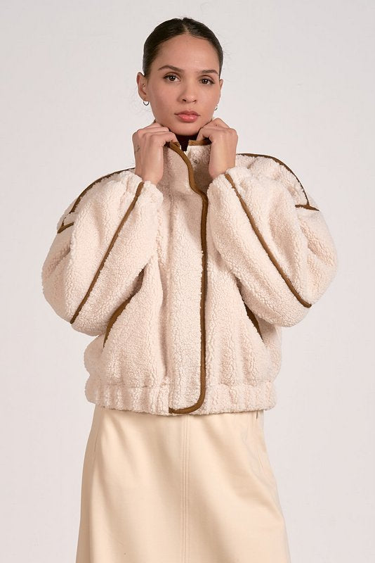Slate Sherpa Off White Brown