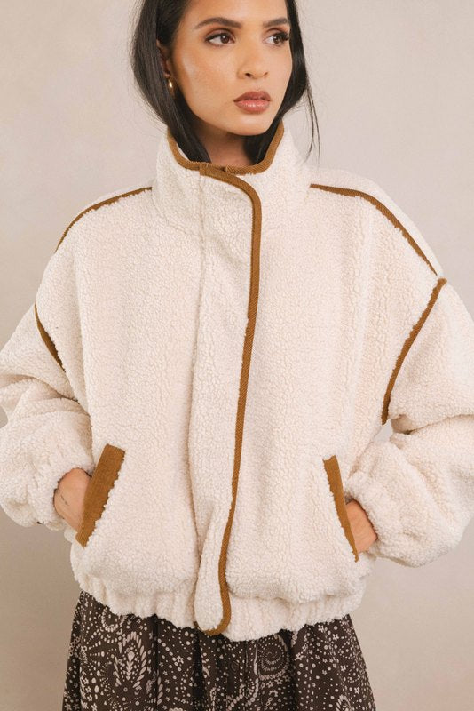 Slate Sherpa Off White Brown