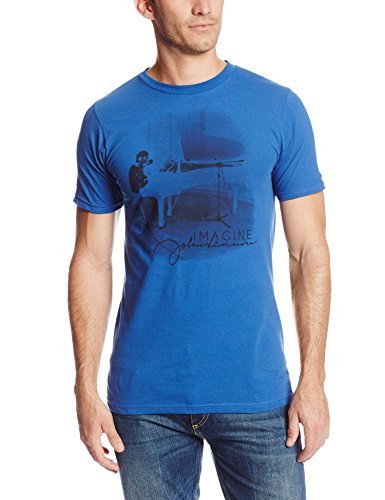 John Lennon Zion Rootswear Men'S John Lennon Imagine (Blue) T-Shirt, Blue, Small [T-Shirt]