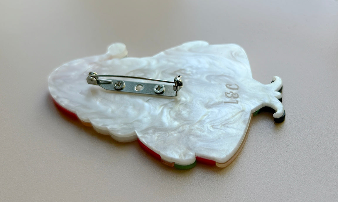 Jolly Old Elf PINK Brooch by Johanna Parker x Lipstick & Chrome