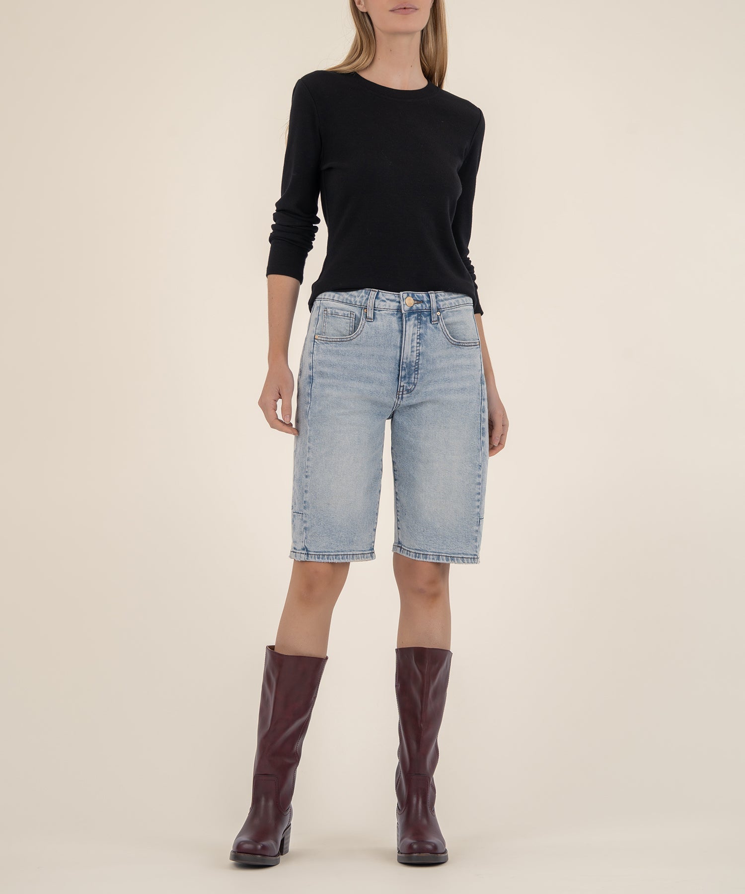 Ashley High Rise Bermuda Barrel Leg Short