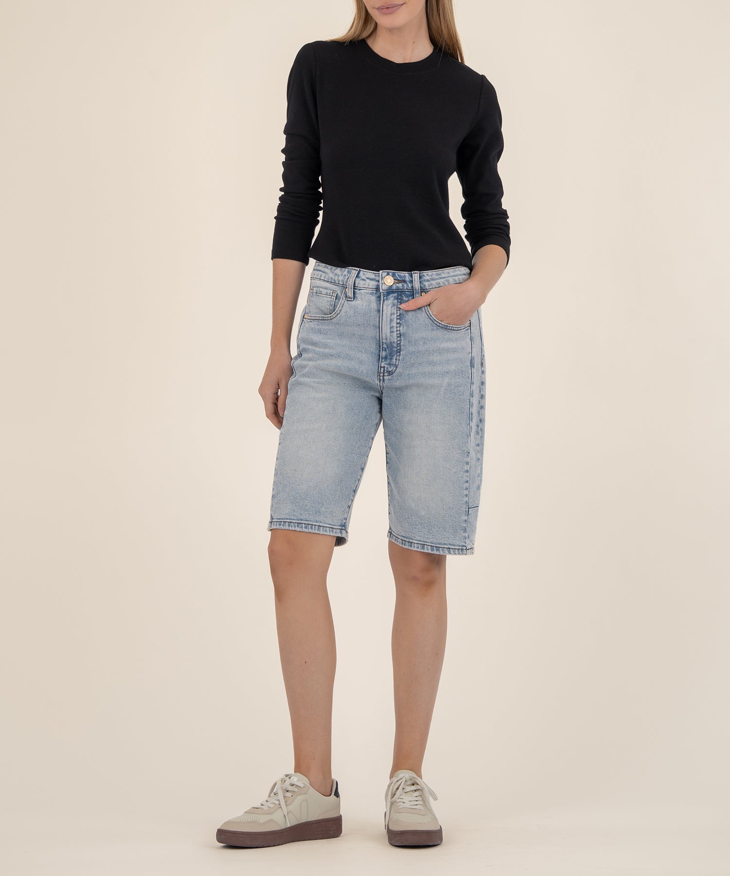 Ashley High Rise Bermuda Barrel Leg Short