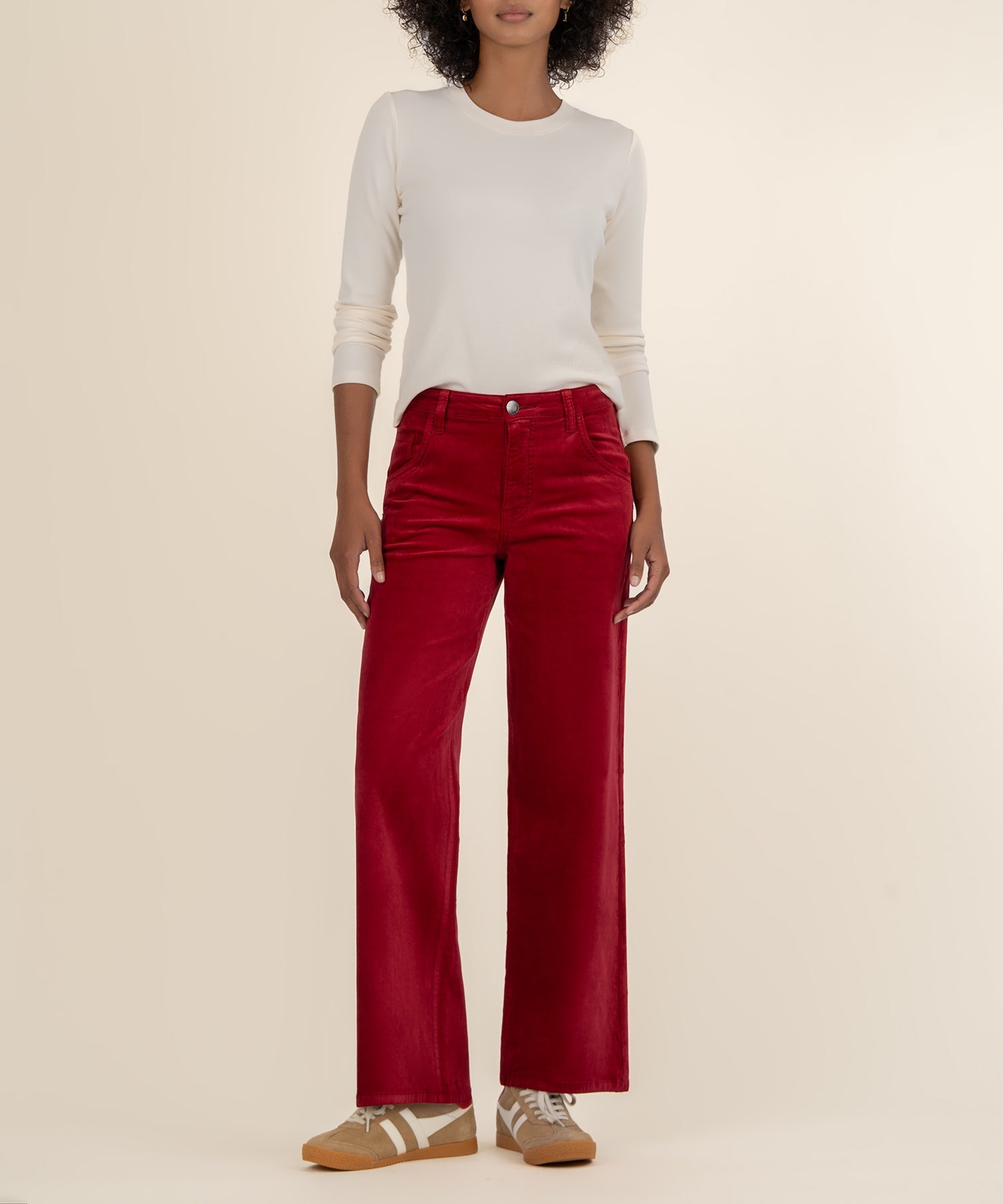 Jean Velveteen High Rise Flare