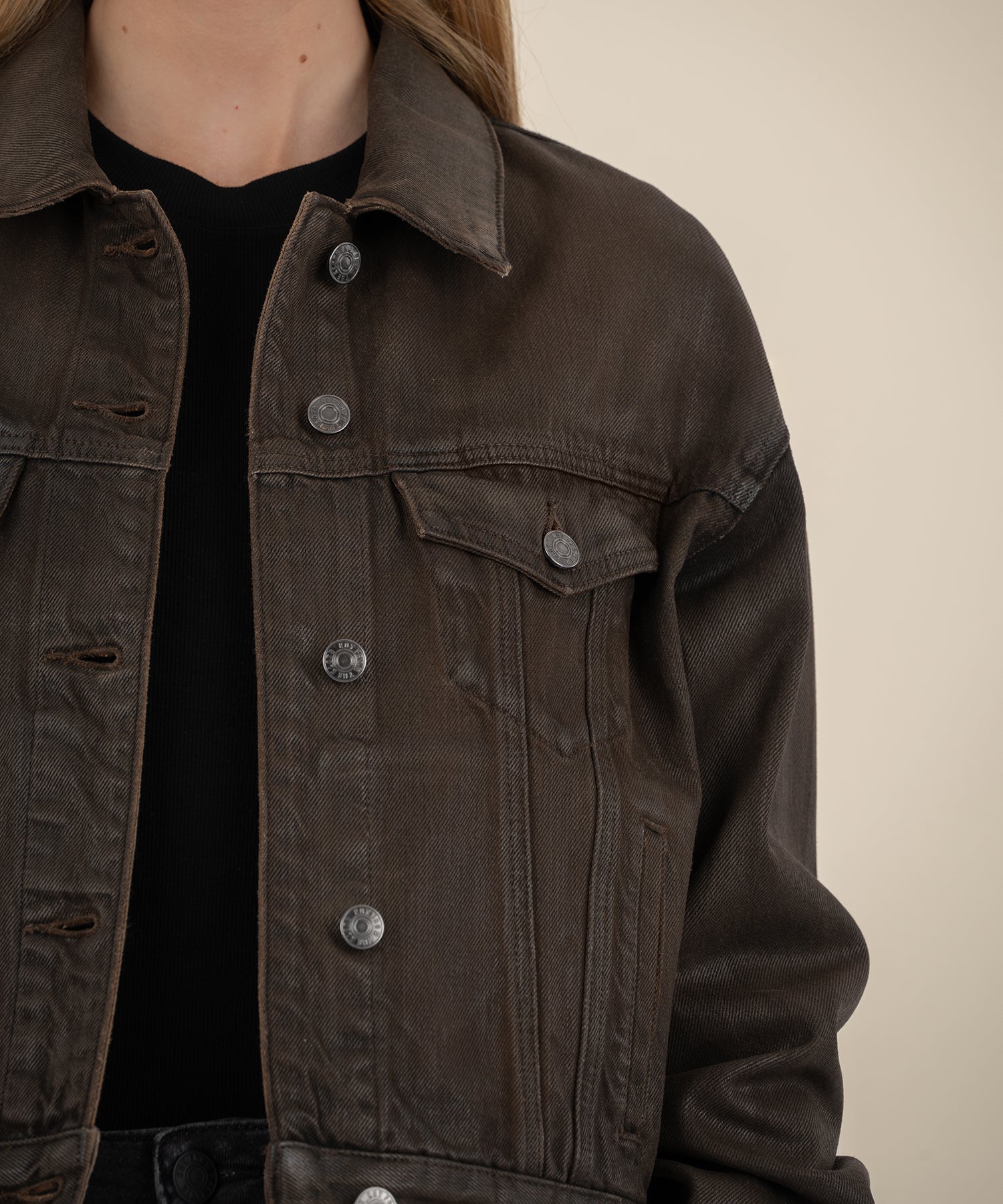 Emrie Coated Denim Jacket