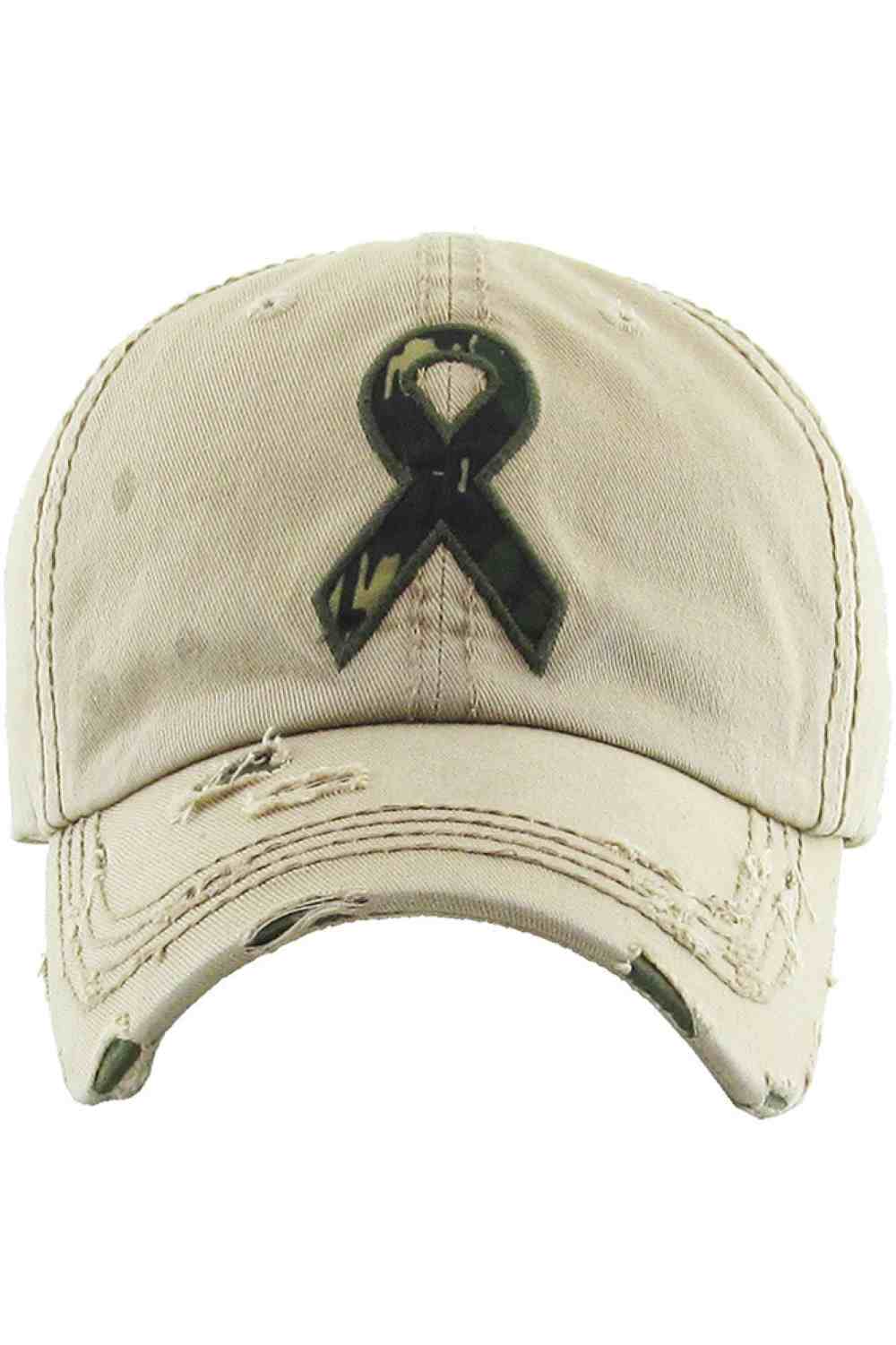 CAMO RIBBON WASHED VINTAGE BASEBALL CAP