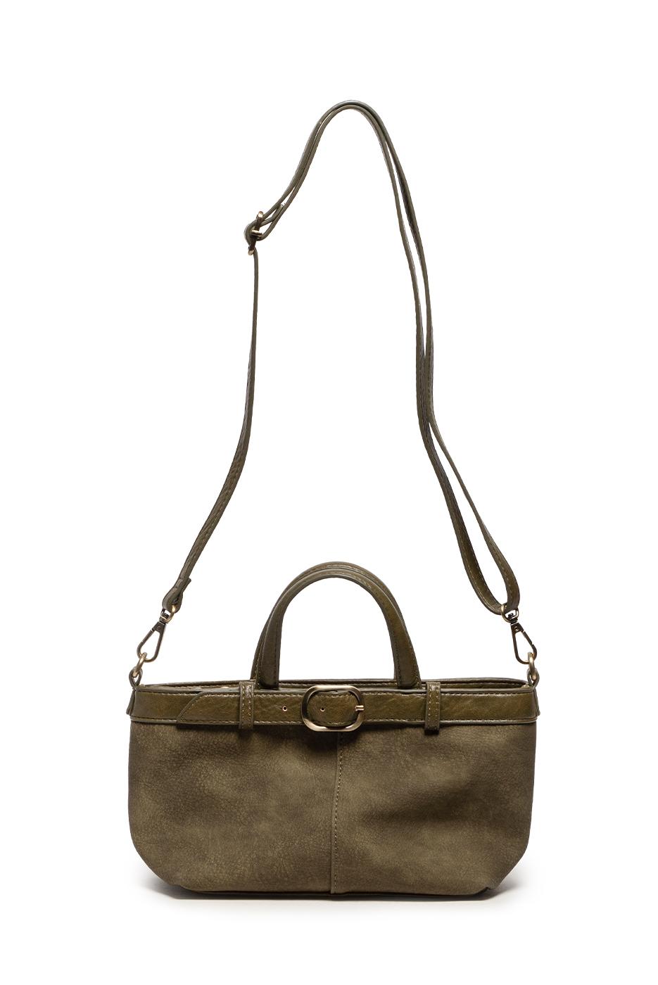 Aspyn Small Belted Sueded Tote Crossbody