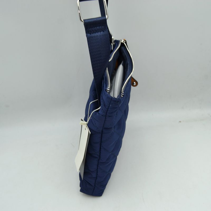 Quilted Crossbody Messenger Bag with Adjustable Strap