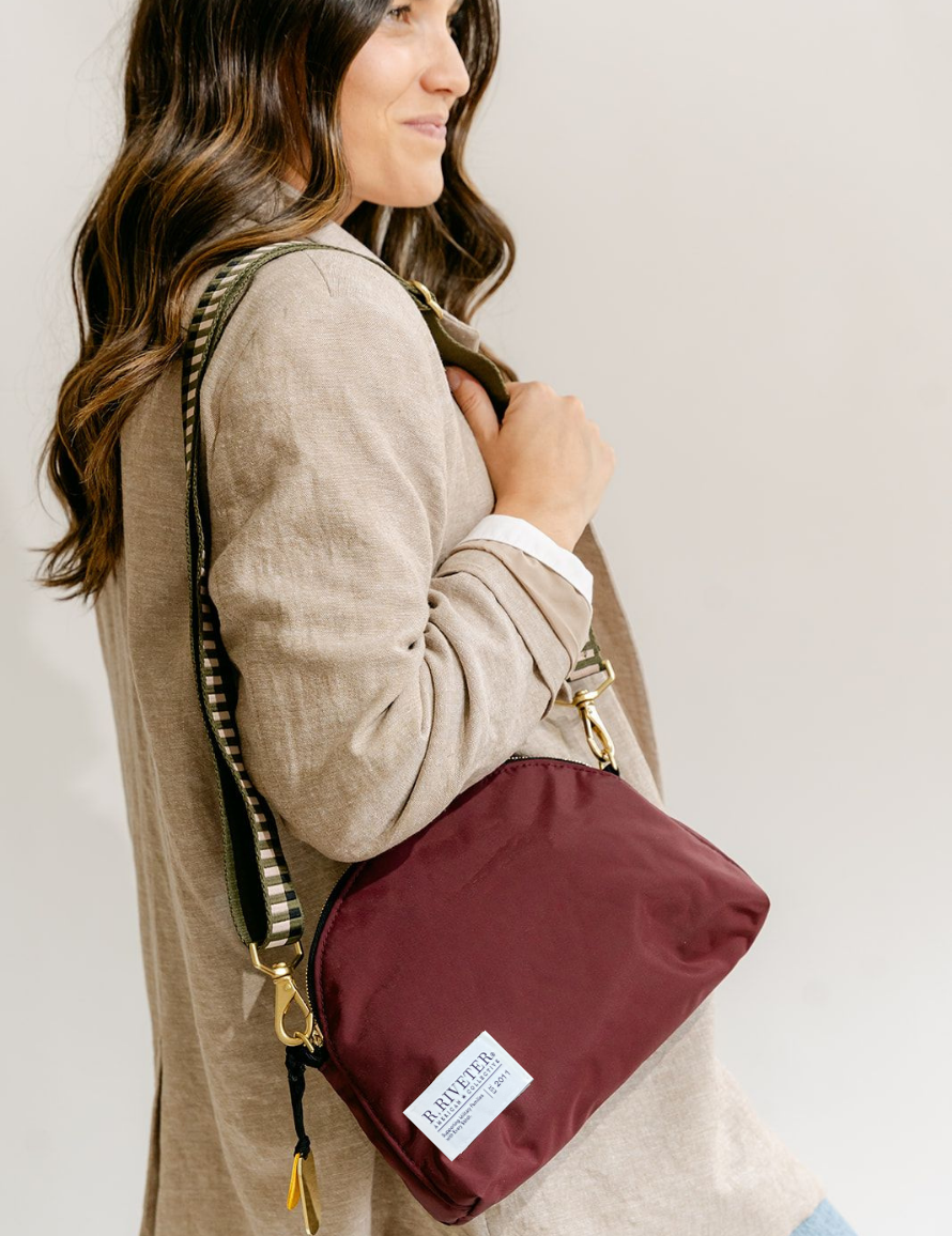 Hopper | Wine Nylon + Geo Webbed Strap