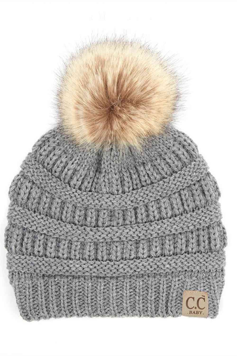 C.C Solid Ribbed Baby Beanie
