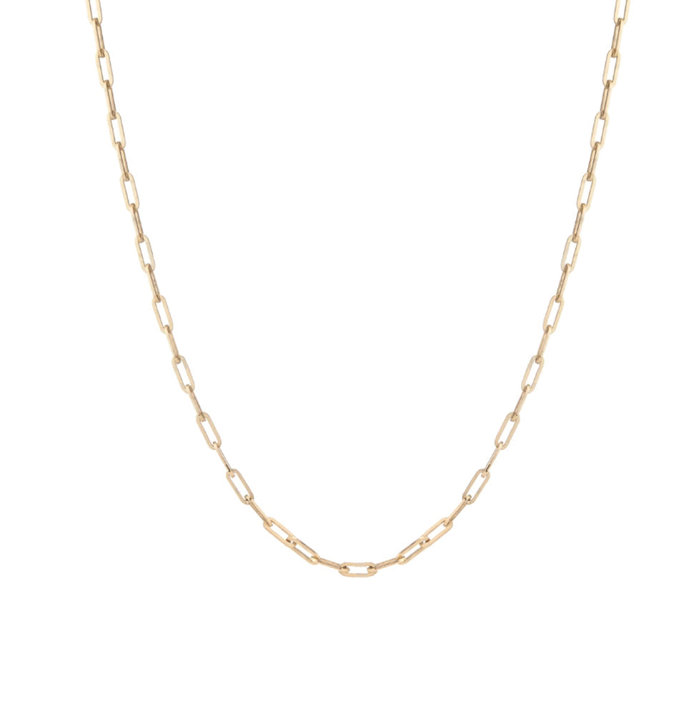 Elle Sterling Silver or Gold Plated Paperclip Link Chain