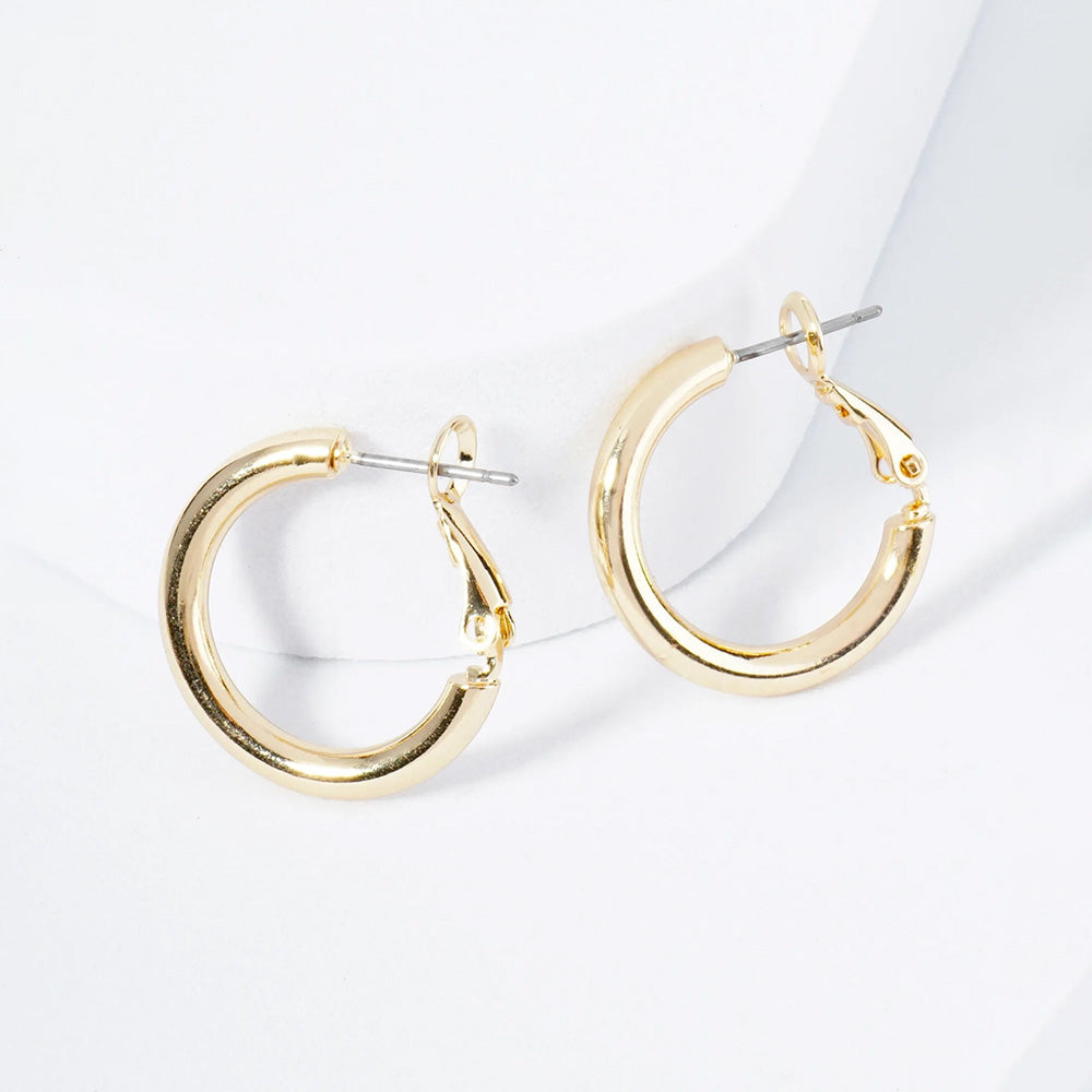 Gold Plated Hypoallergenic Classic Hoop Earrings