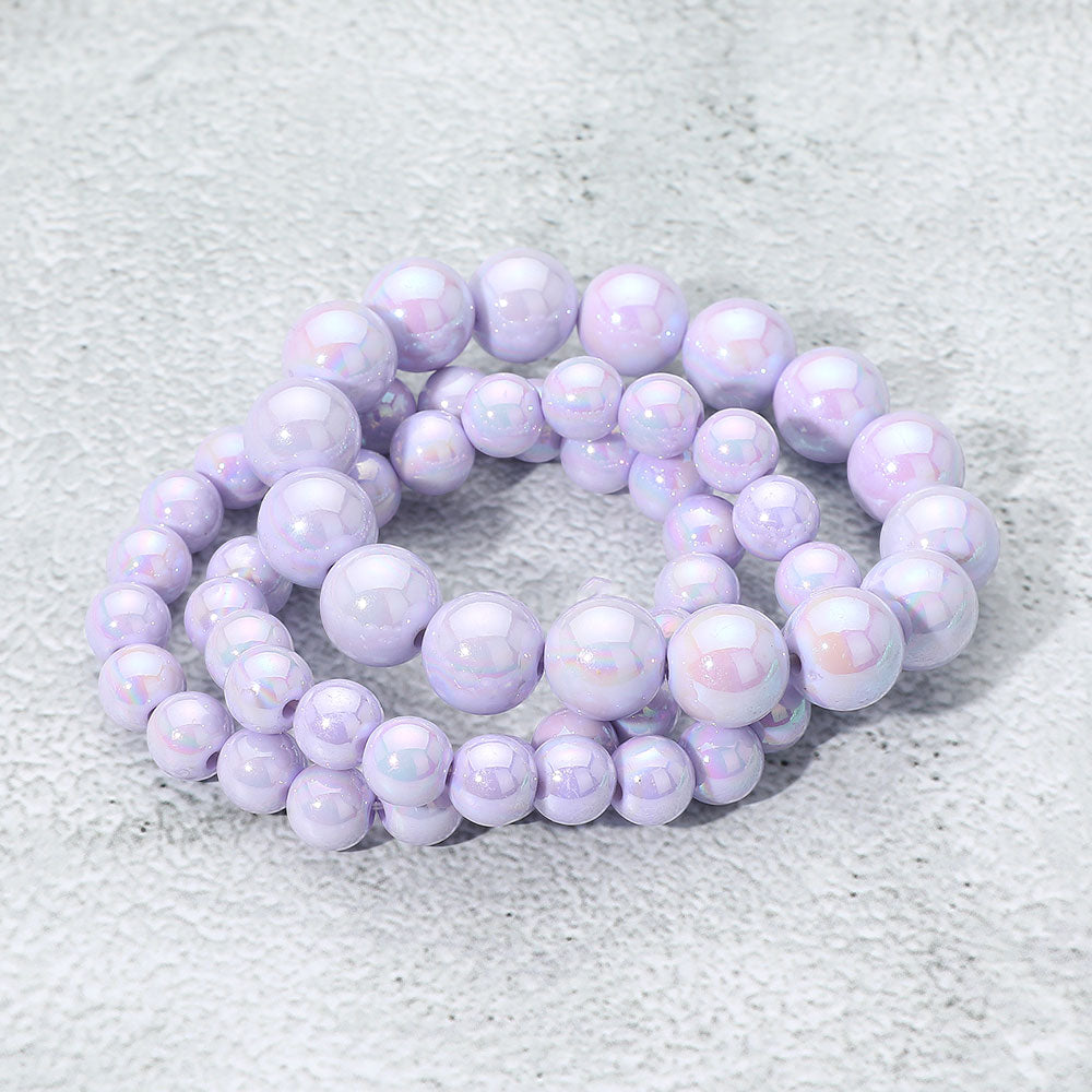 3PCS - Hologram Beaded Stretch Bracelets