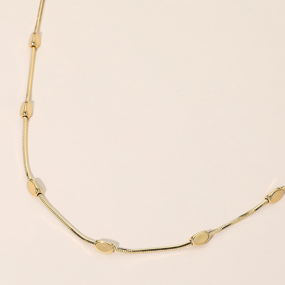 SECRET BOX_Stainless Steel Beaded Chain Necklace