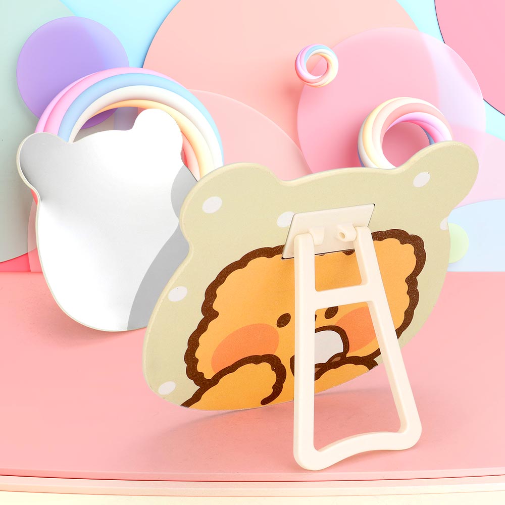 Bear Animal Character Printed Table Mirror