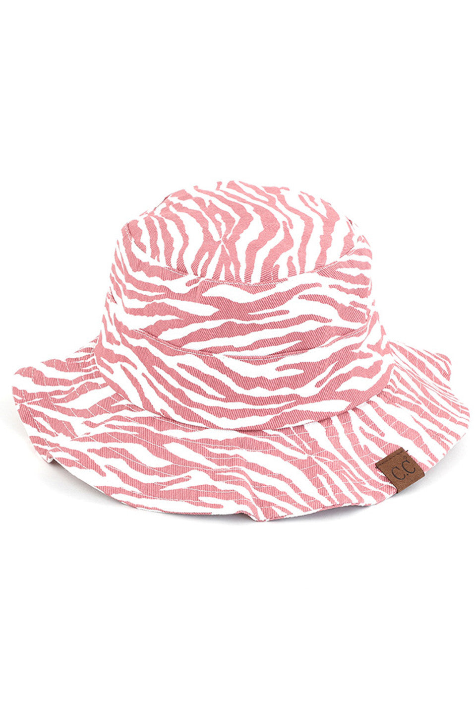 C.C ZEBRA PRINT BUCKET HAT