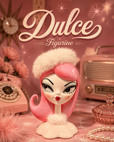 Dulce 15" Retro Pink Hair Candy Doll w/ White Fur Cap | Miss Fluff December Diamonds – SHIPS JULY