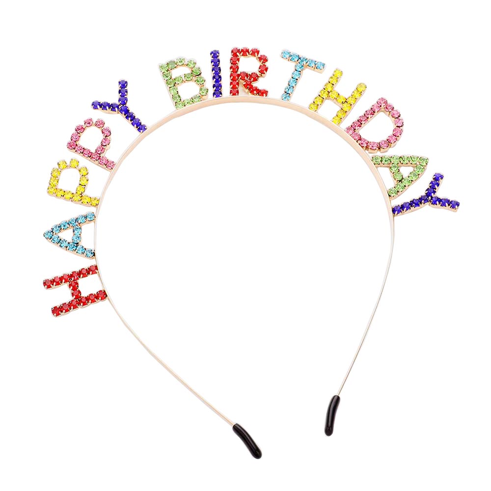Happy Birthday Crystal Rhinestone Headband