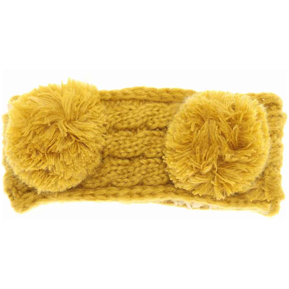 KIDS Solid Double Pom C.C Head Wrap