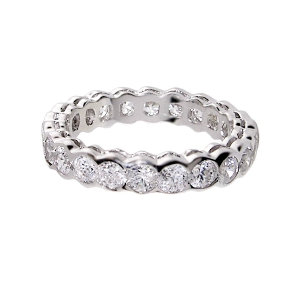 Pave Sterling Silver Eternity Ring