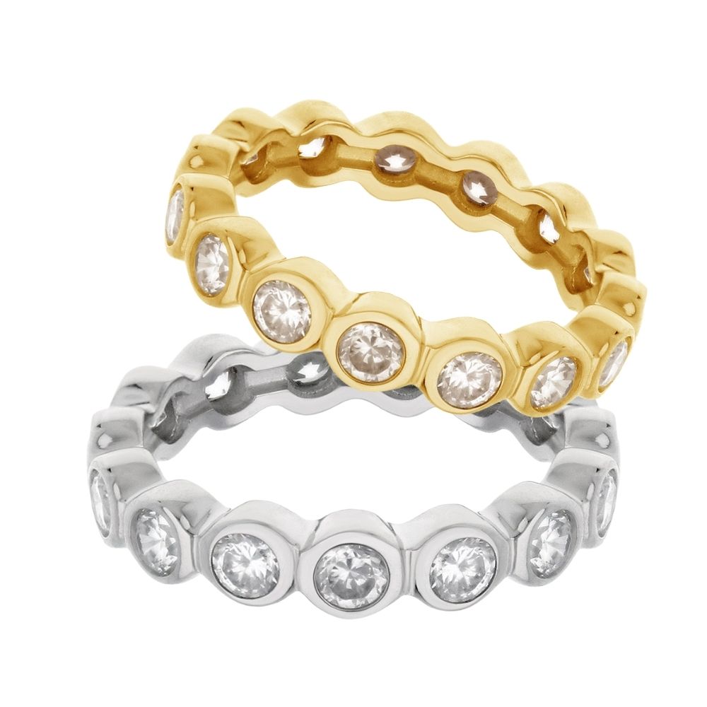 925 Eternity Band — Bezel Round