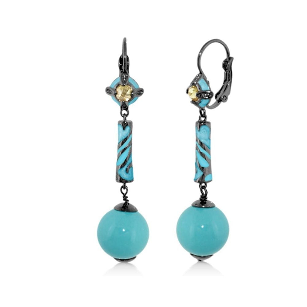 Daisy Swirl Earrings — Pearl Drop Leverback