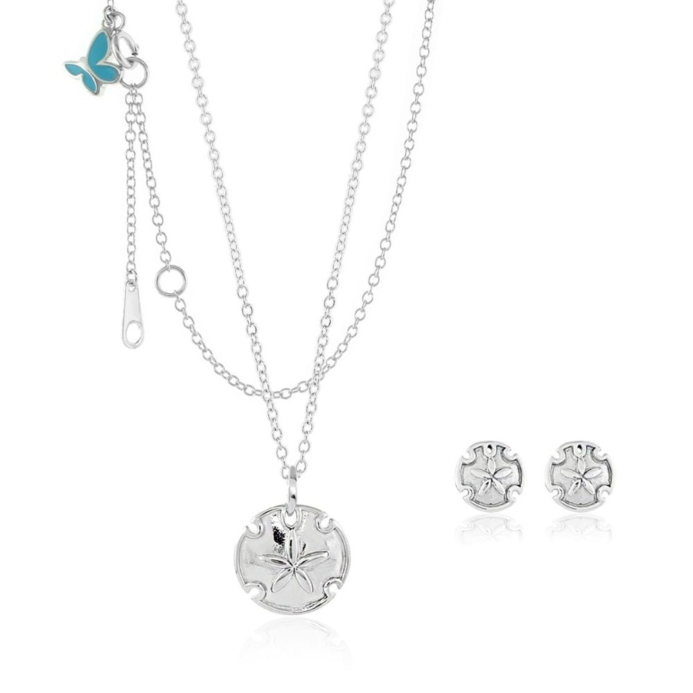 Sydney Leigh Sand Dollar Necklace & Earrings Set