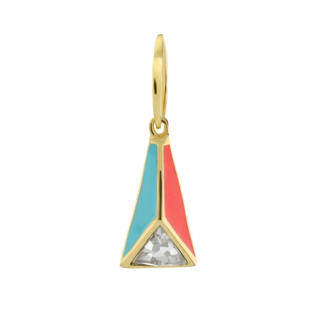 Petit Gateau Pendant — Colorblock Pyramid