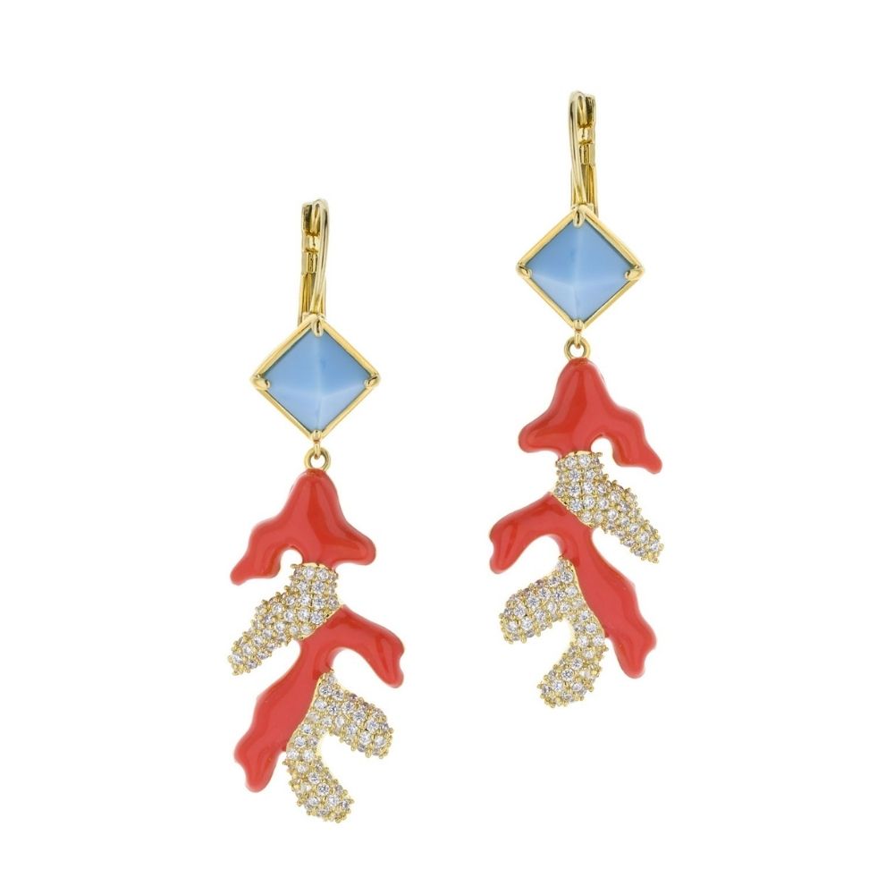 Pretty Little Things Coral Earrings