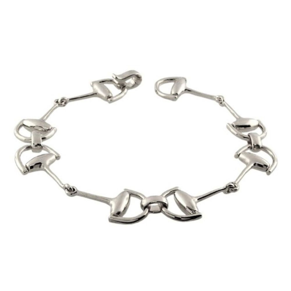 Equestrian Stirrup Bracelet — Slim Bar Link