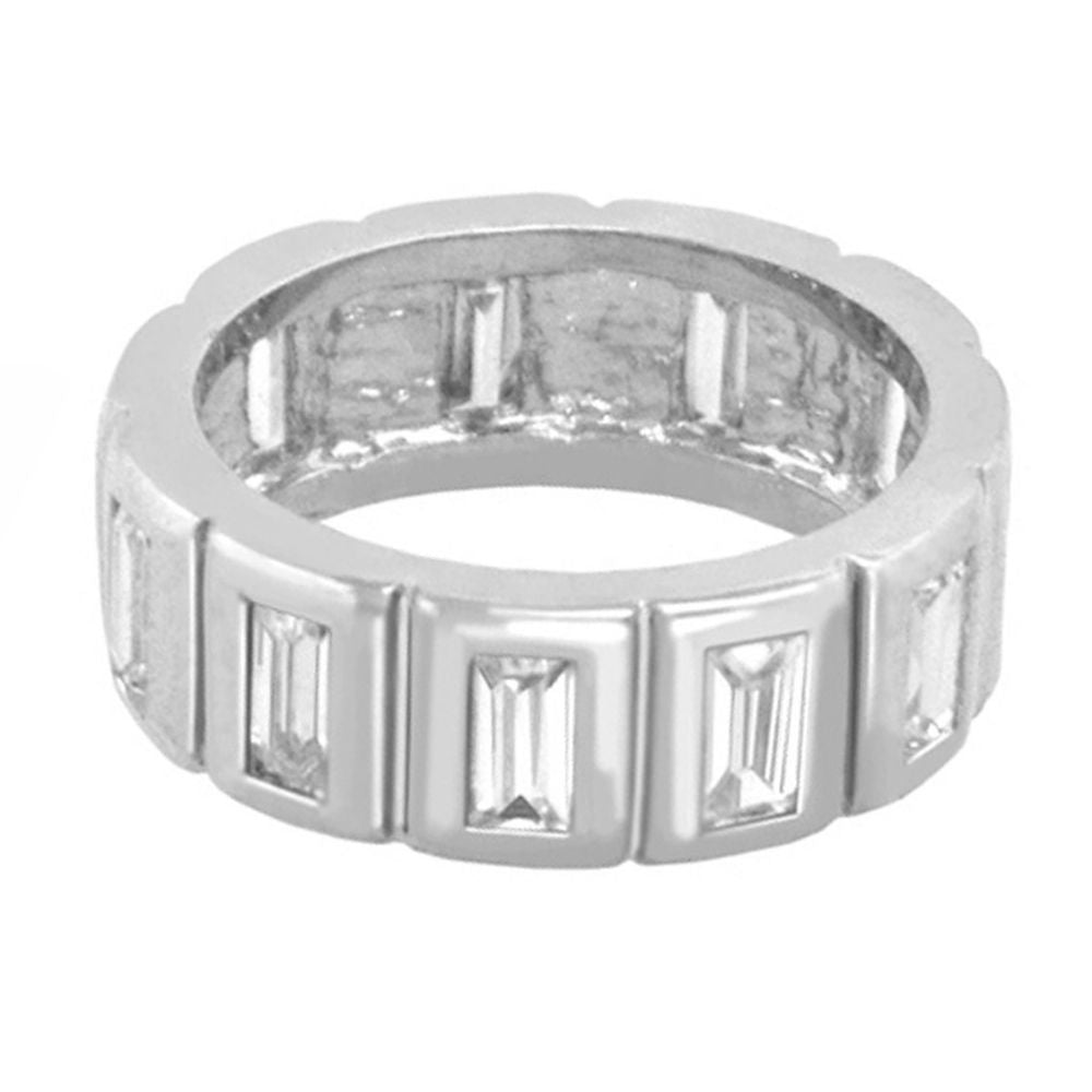 Glamour Pave Stackable Ring — Framed Baguette