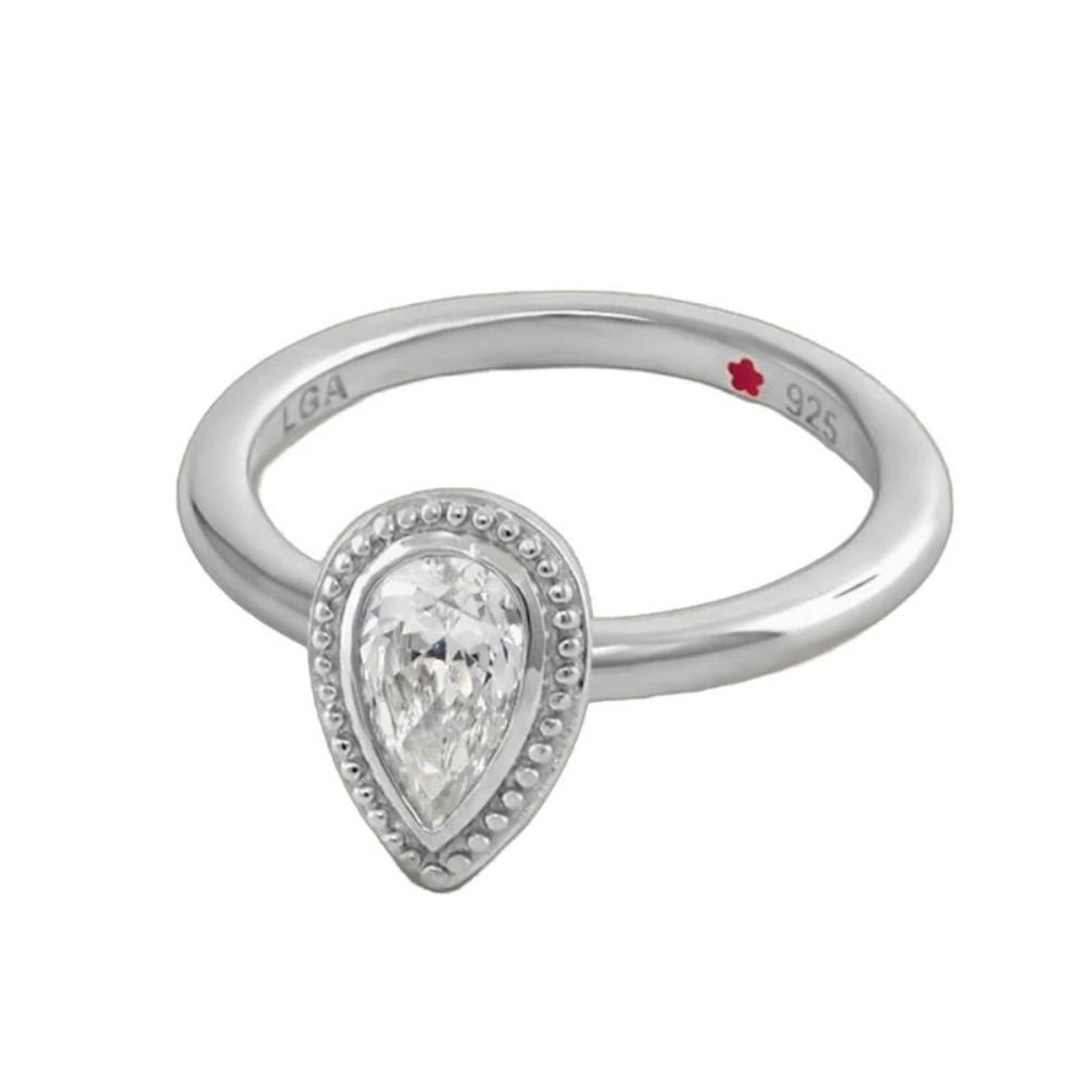 Layers of Love Stackable Ring — Pear Pavé Halo
