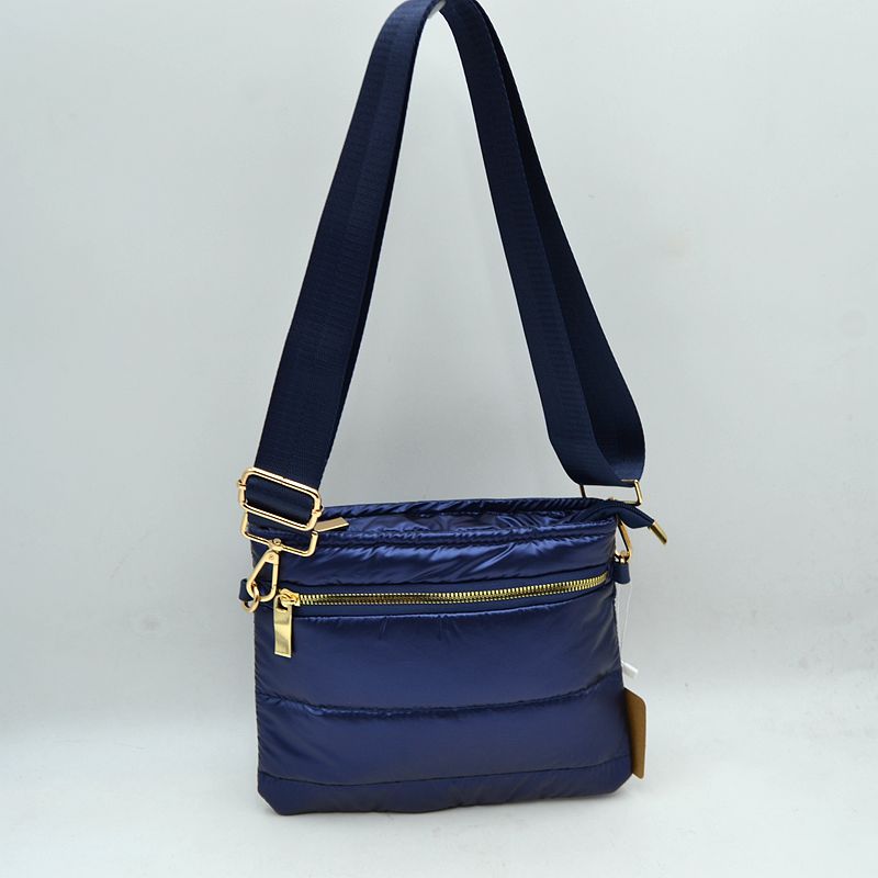 Sleek Multi-Pocket Puffer Crossbody Bag