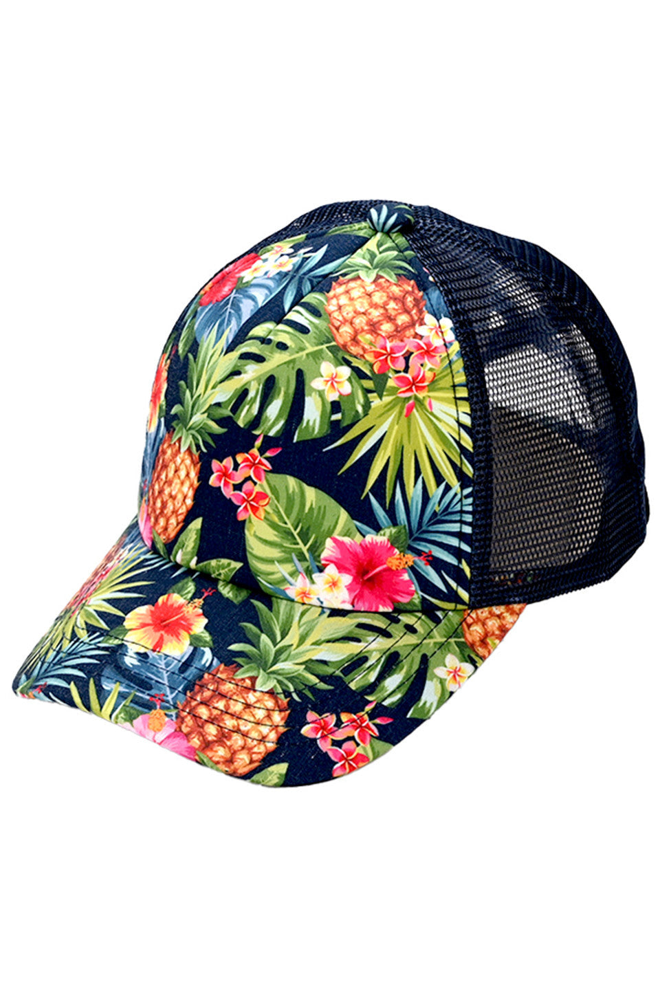 C.C Tropical Cross Band Mesh Back Trucker Cap