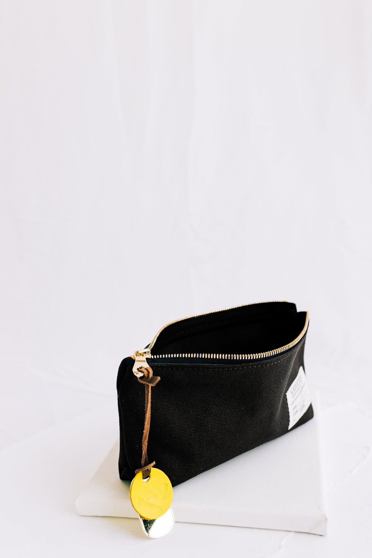 USGA Lucy | Signature Black Canvas Zipper Pouch