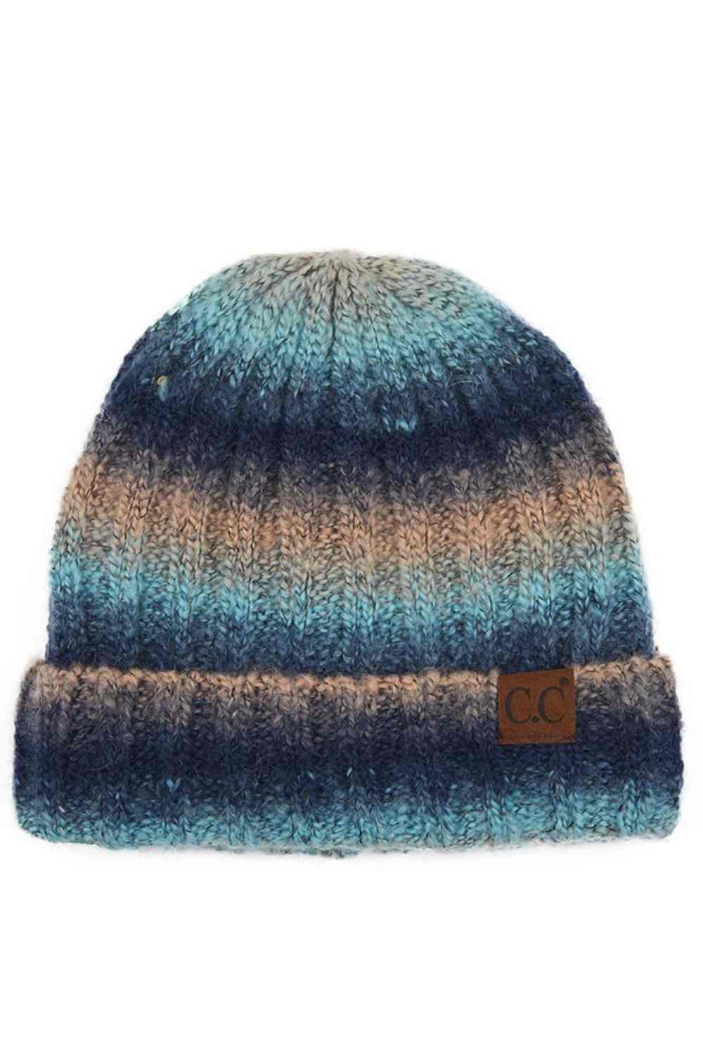 C.C Ombre Knit Beanie With Cuff