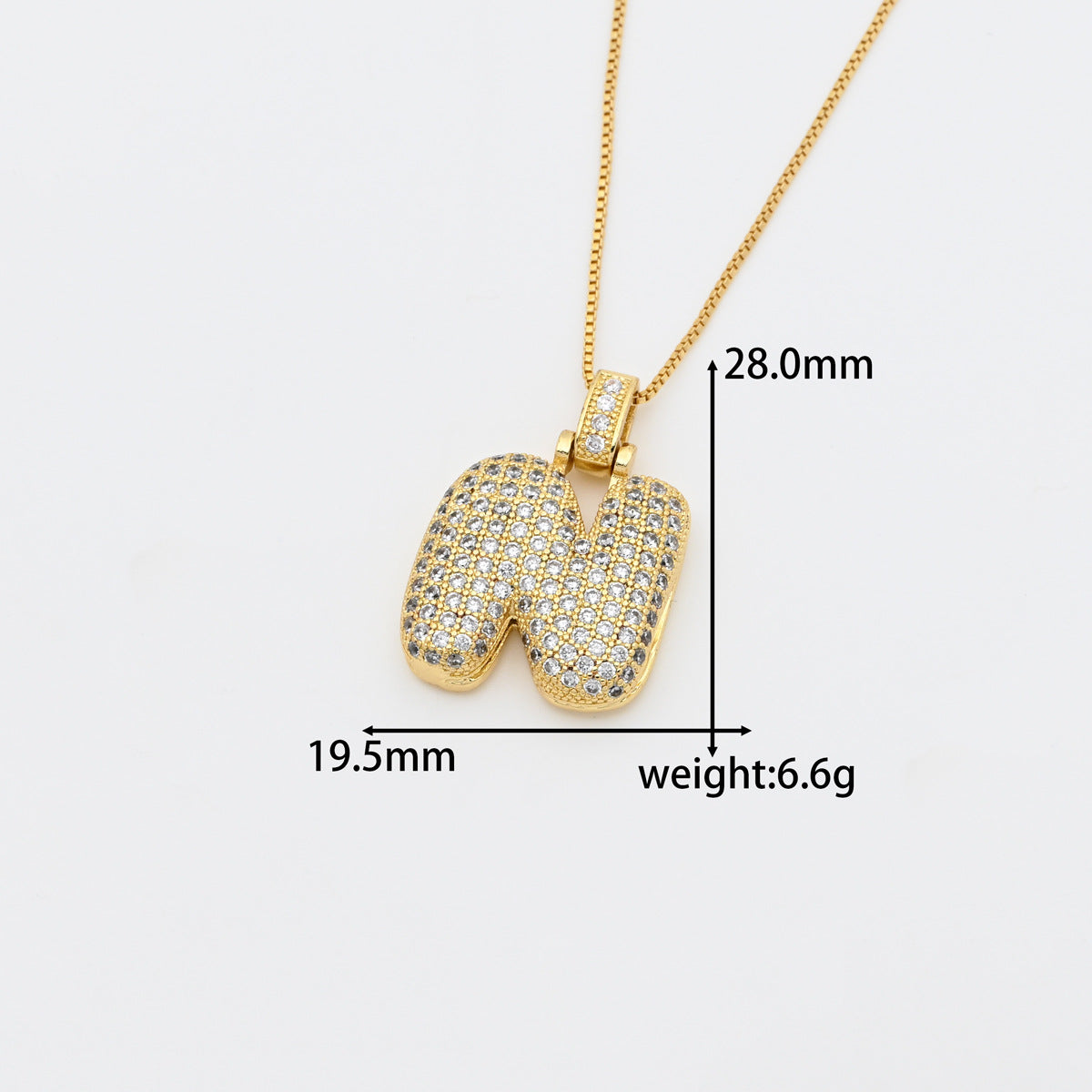 Micro Inlay Hip Hop Letters English Pendant