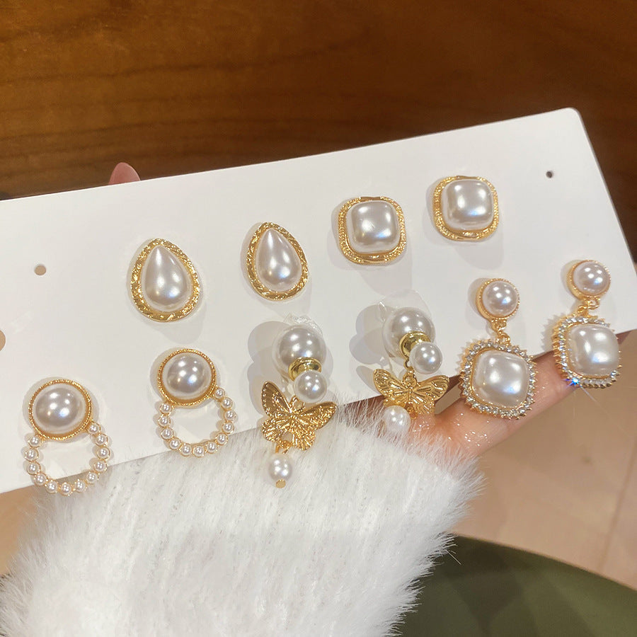 Flower Pearl Tassel Light Luxury High-grade Ear Rings