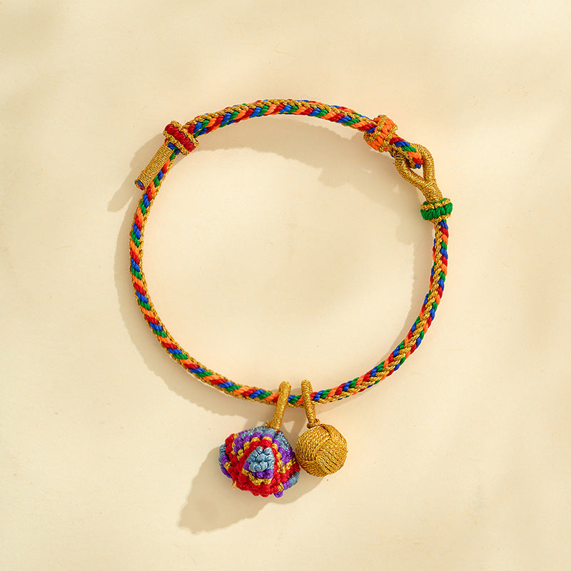 Dragon Boat Festival Colorful Rope Carrying Strap Handmade Braided Adult Bracelet
