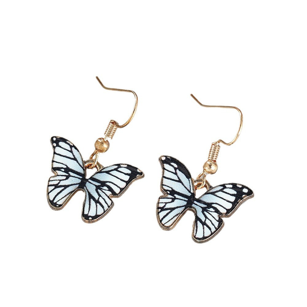 Trendy Pearl Butterfly Fashion Oil Dripping Necklaces